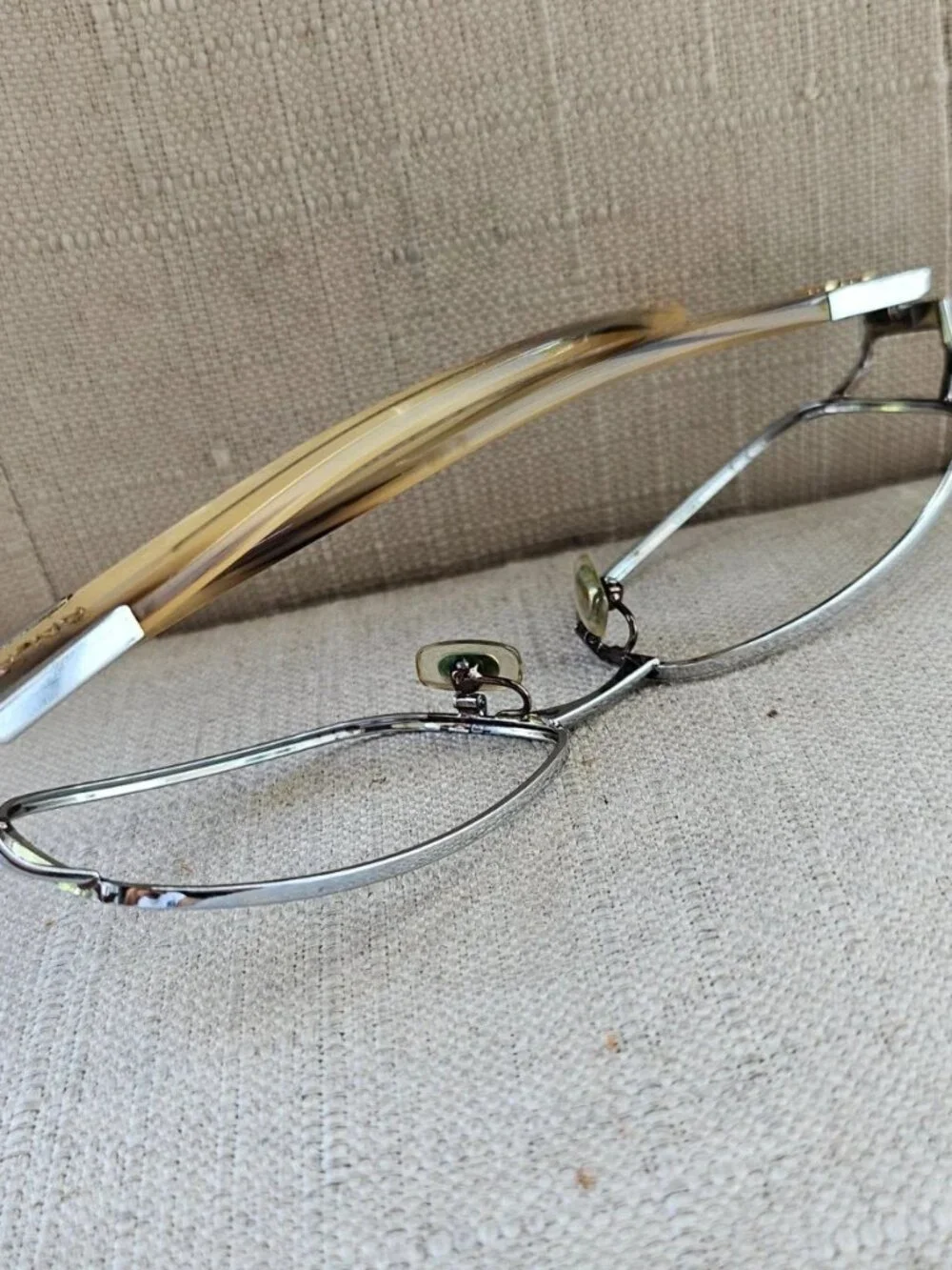 Ralph Lauen Women Eyeglasses Frame Silver Tone Metal Eyewear RA4023 Glasses